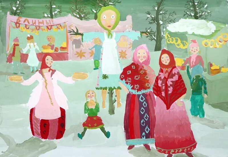 Тема урока праздники. Масленица рисунок. русские народные праздники детские рисунки. народные гуляния рисунки. народные гуляния рисунки детские.