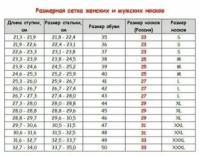 Носки 39 размер сколько