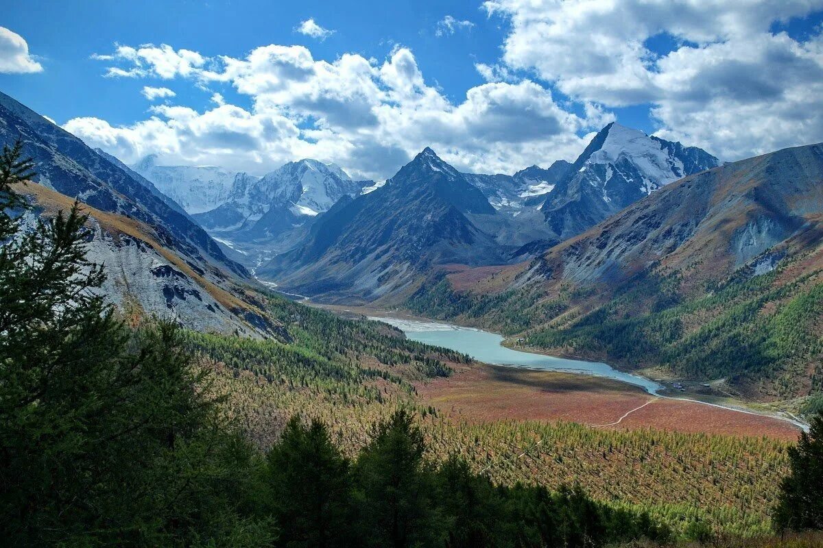 Гора Белуха, горный Алтай. Тропа Ороктойская горный Алтай. Алтайский край далеко