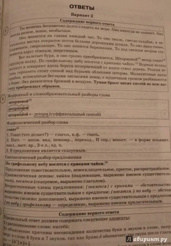 Впр 5 класс русский язык кузнецов