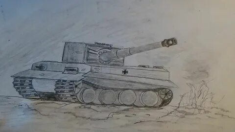 Как нарисовать немецкий танк