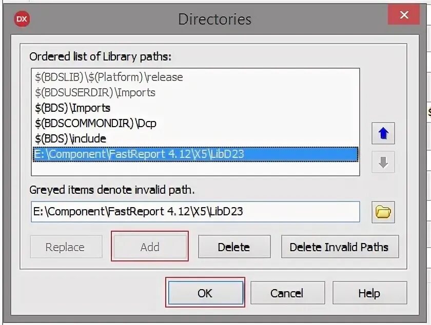 Component path. FASTREPORT. Отображение отчетов FASTREPORT Делфи. Dll Path was Invalid.