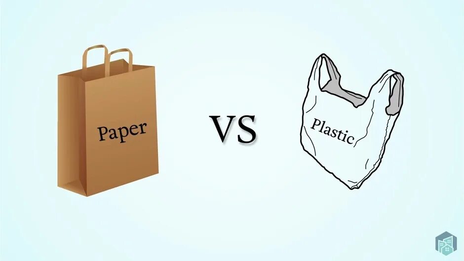 Собрать полный пакет. Пакет бумажный. Пластиковый пакет. Paper Bag vs Plastic Bag иллюстрация. Бумажные и полиэтиленовые пакеты.