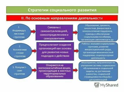 2 стратегии социальной политики