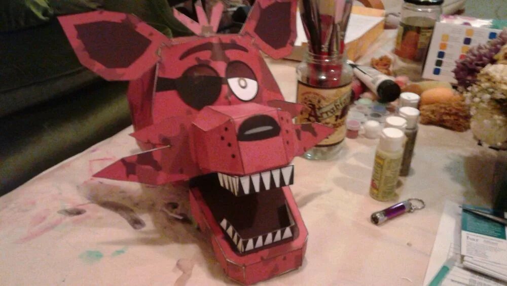 Фокси из бумаги. Маска Фредди Papercraft. Papercraft маски FNAF. Pepakura маска Фредди. Паперкрафт мишка Фредди.