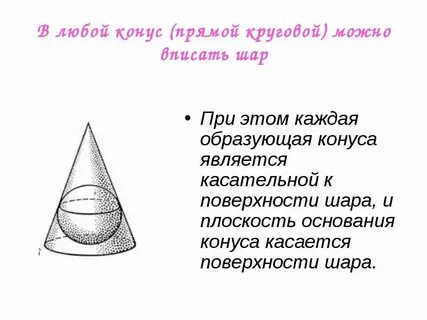 Шар в конусе