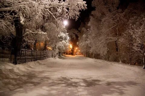 День снег вечер снег