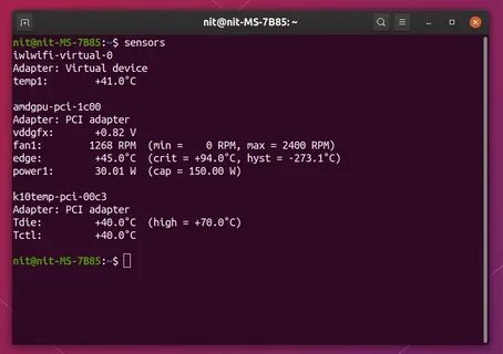 Linux температура