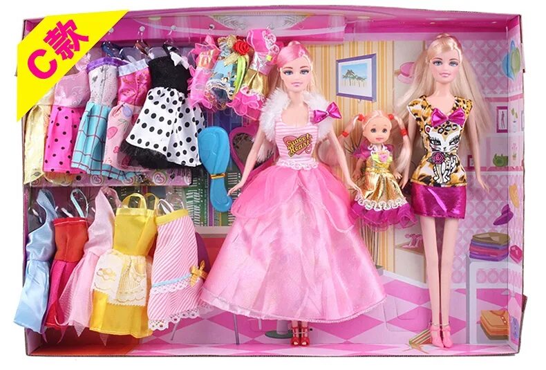 Куклы недорогие магазинов. Большой набор одежды для Барби. Игрушки для девочек куклы Барби. Большая кукла Барби. Одежда для кукол Барби.