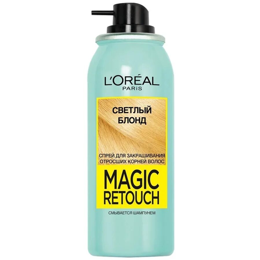 Спрей для волос l'Oreal Magic Retouch светлый блонд. Лореаль Мейджик тонирующий спрей. L'Oreal Magic Retouch тонирующий спрей.