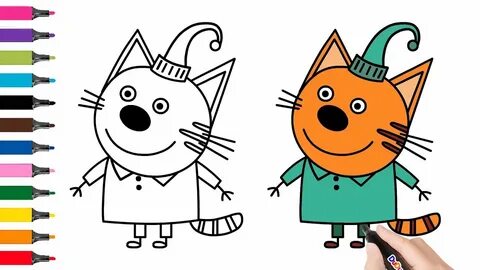 Детский рисунок три кота (52 фото) .