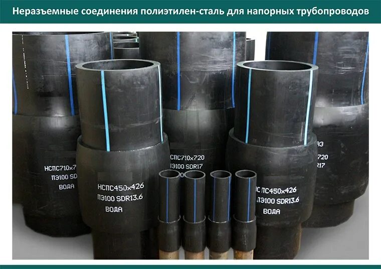 Переход ПЭ/сталь ПЭ 100 sdr11 110/108 вода. Неразъёмное соединение полиэтилен-сталь для воды 160мм. Труба ПНД ПЭ 100 SDR. Муфта полиэтилен 110 на металл.