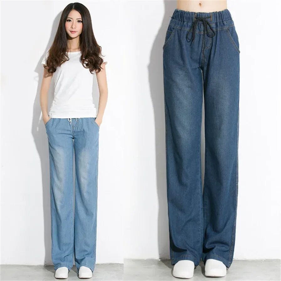 Широкие джинсы на резинке женские. Прямые широкие джинсы. Широкие штаны женские джинсы. Прямые широкие джинсы женские. Широкие брюки джинсы женские.