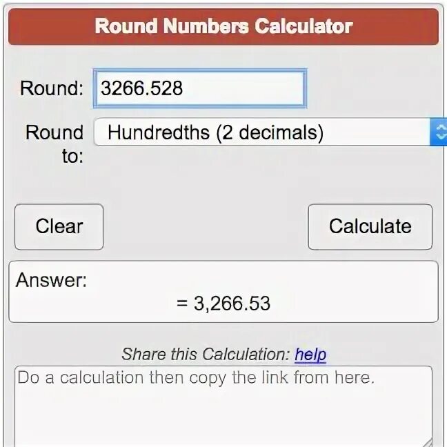 How to round numbers. Round калькулятор.