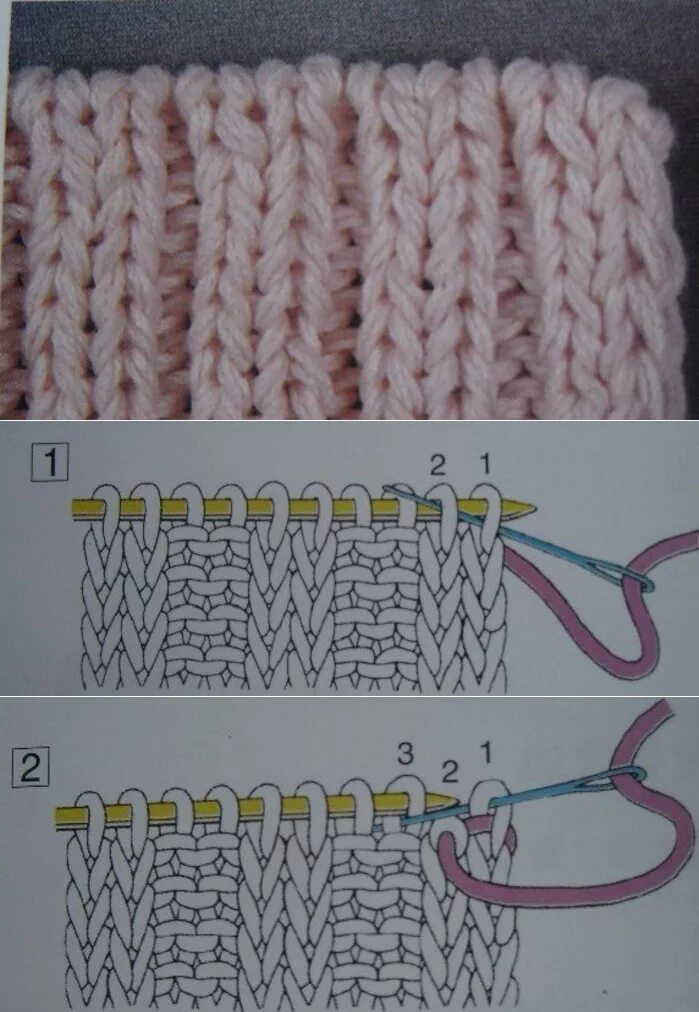 Закрытие петель резинки 2х2. Закрытие петель спицами резинки 2х2. Закрытие петель резинки 2х1 иглой. Закрытие резинки 2х2 иглой.