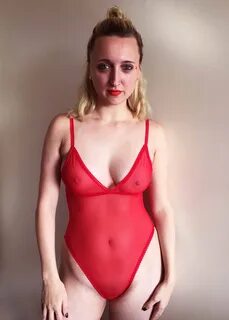 Конфеты Apple Red High Leg Bodysuit Сладкое нижнее белье 1 - изображение.