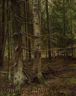 Картина дремучий лес