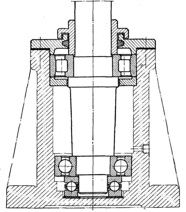 Подшипник вертикального вала. Подшипниковый узел с упорным подшипником. Подшипниковый узел агломератора. Подшипниковые опора вертикального вала Анурьев. Опорный подшипниковый узел вертикального.