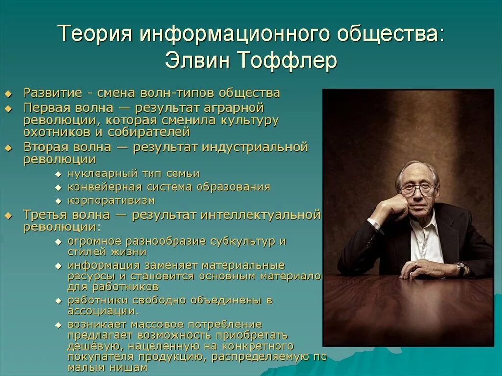 Теории социальной истории. Элвин Тоффлер теория. Теория информационного общества э Тоффлер. Элвин Тоффлер информационное общество. Концепция постиндустриального общества Элвина Тоффлера.