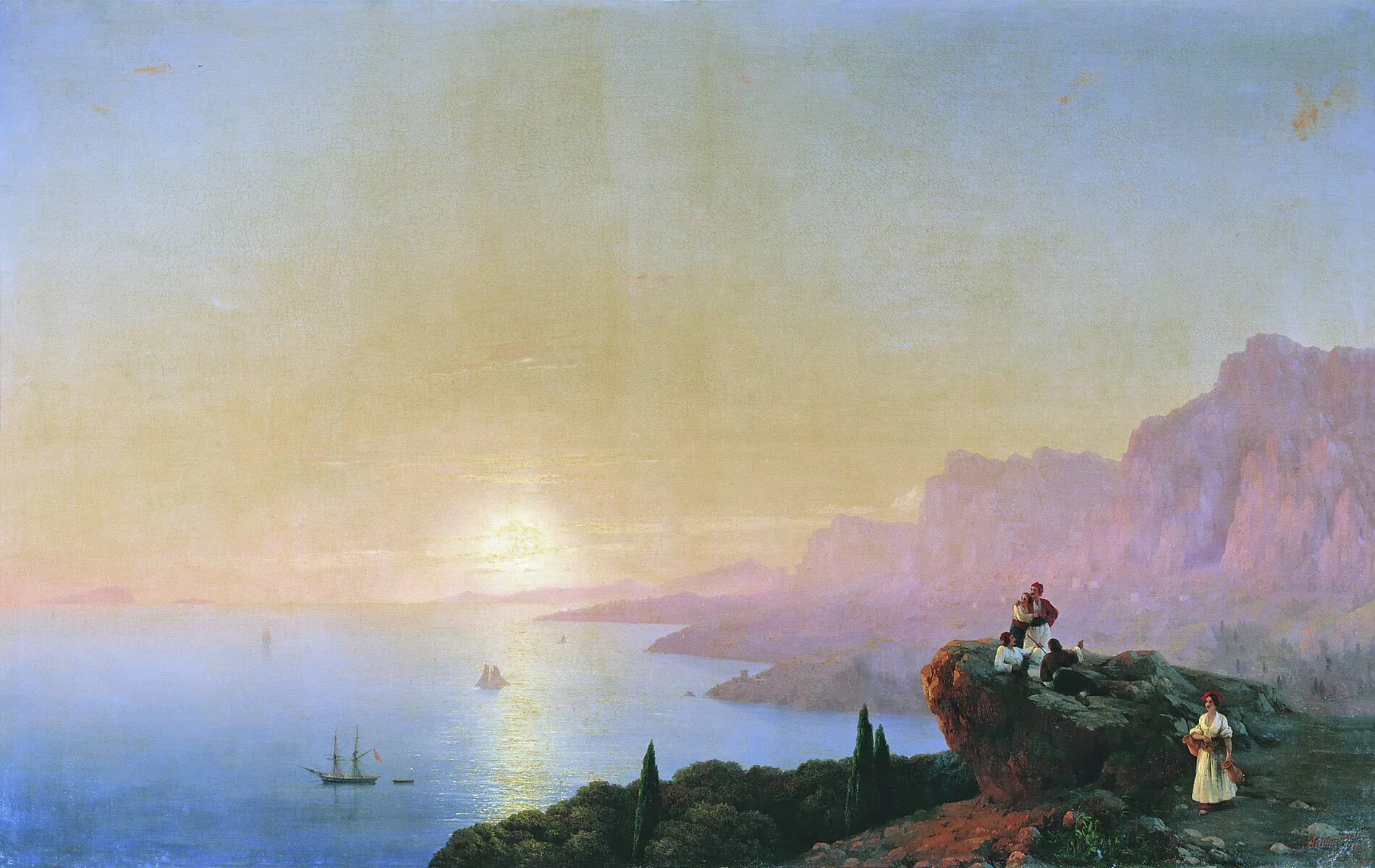 Картины в стиле айвазовского. Морской залив Айвазовский 1900.