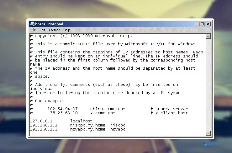 Как должен выглядеть hosts windows 10 Картинки HOSTS WINDOW