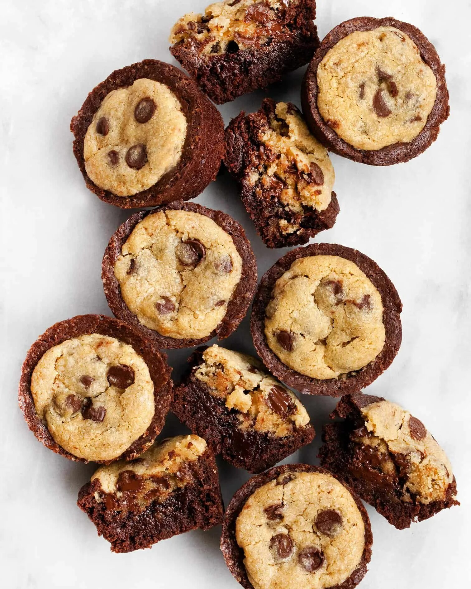 These Brownie Cookies are made from an adapted brownie box mix and are loaded wi
