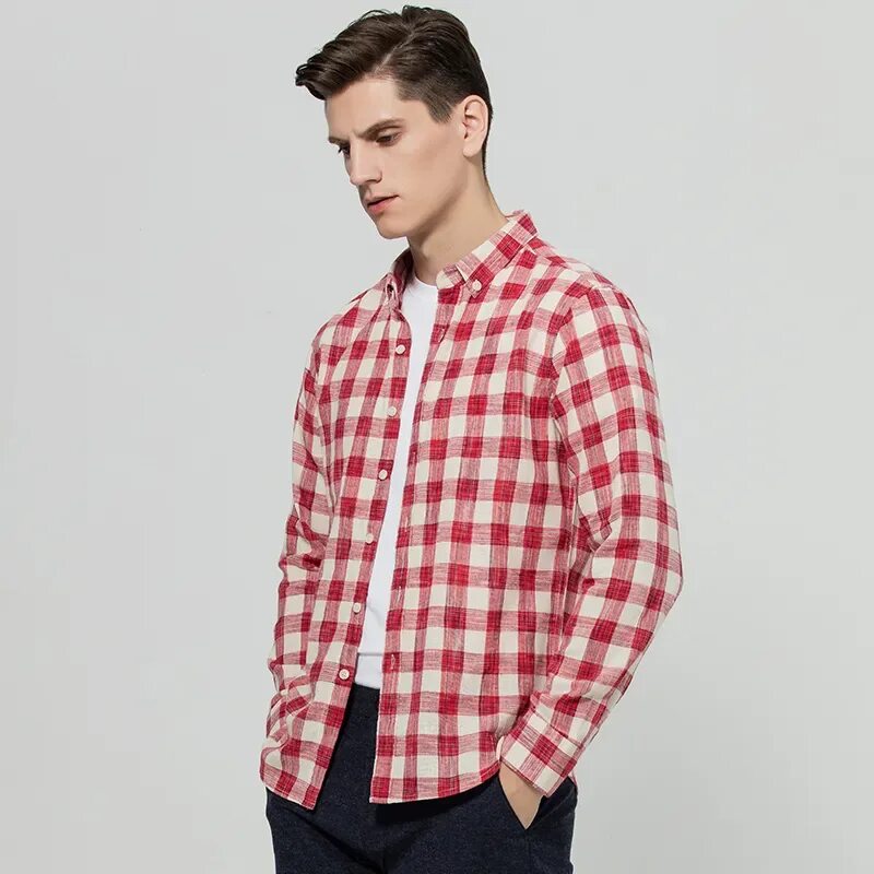 Long Sleeve and short Sleeve Checker Flannel Shirts. Х б рубашки