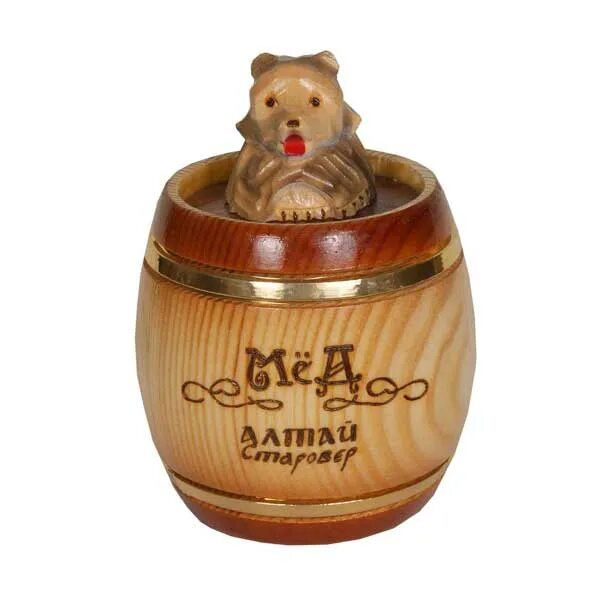 деревянный бочонок для меда с мишкой. бочка сувенир. деревянный бочонок для меда с мишкой. сувенирный бочонок для меда. бочонки для меда из дерева.