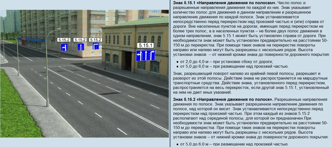 Сторон право на одностороннее. Знак 5.15.2 поворот налево. Знак 5.15.1 направления движения по полосам с разворотом. Движение по полосам в городе ПДД. Полосы движения и проезжая часть.