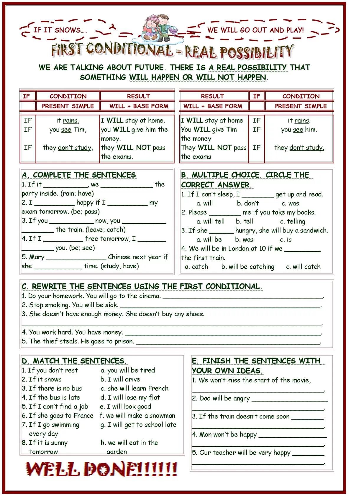 First conditional exercise 1. Условные предложения 1 типа Worksheets. Conditional 1 упражнения. Conditional 0 1 упражнения Worksheets. Conditionals в английском упражнения.