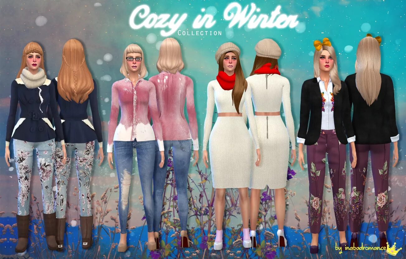 Симс 4 мод женская зимняя одежда. Sims 4 пальто. Sims 4 winter jacket. Клоун симс 4. Зимний комплект одежды sims 4.