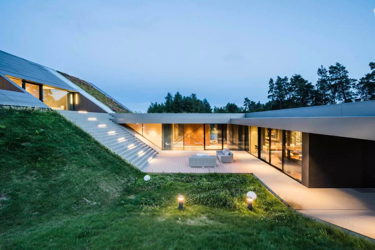 Строительство на холмах. «Дом в Холме» архитектора Артура Квормби. Проект дома на склоне House Wiesenhof.