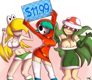 Shy, Koopa, and Piranha Plant Girl Super Mario.