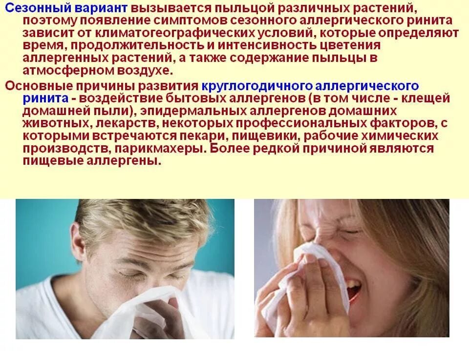 Сезонный и круглогодичный аллергический ринит. Аллергический ринит симптомы. Аллергический ринит насморк чихание.