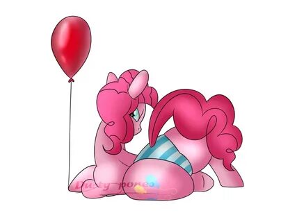 derpibooru exclusive, pinkie pie, balloon, balloonbutt, clothes, collaborat...