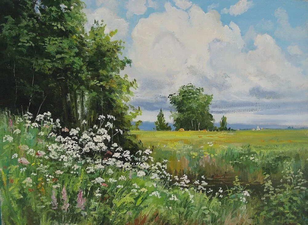 П н полян. И.и.шишкин &quot;полянка (лесная полянка)&quot;, 1897г.. поленов художник поле ромашек.