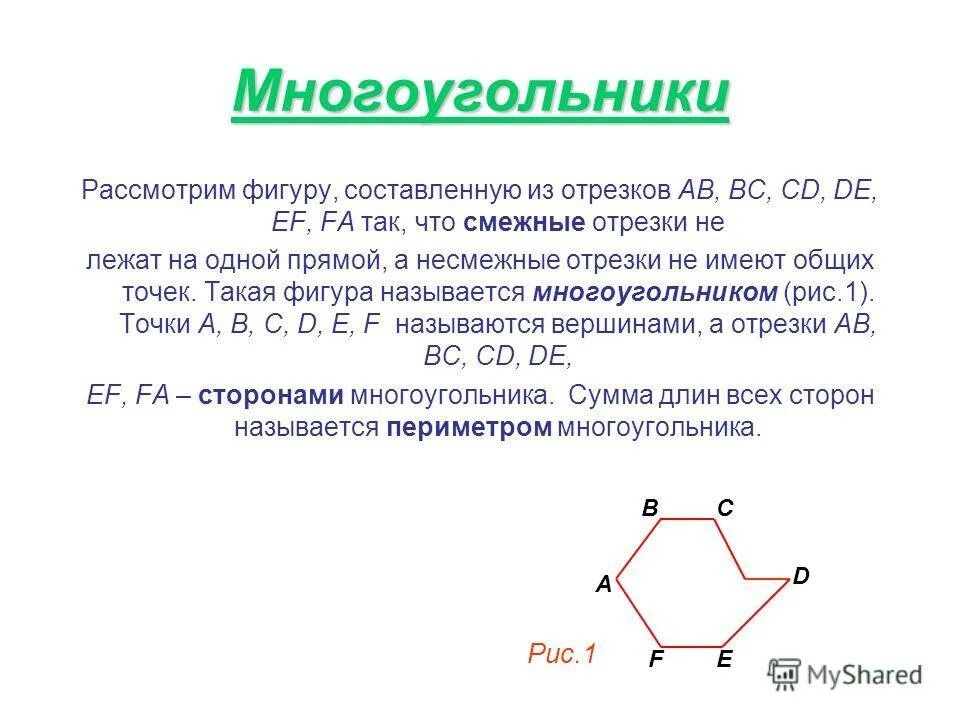 стороны многоугольника