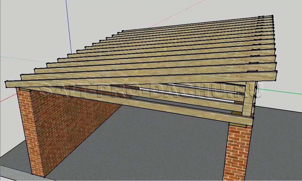 Односкатная кровля стропильная система. Стропильная система гаража односткатка. Стропила для односкатной крыши 1 метр. Конструктив односкатной кровли.
