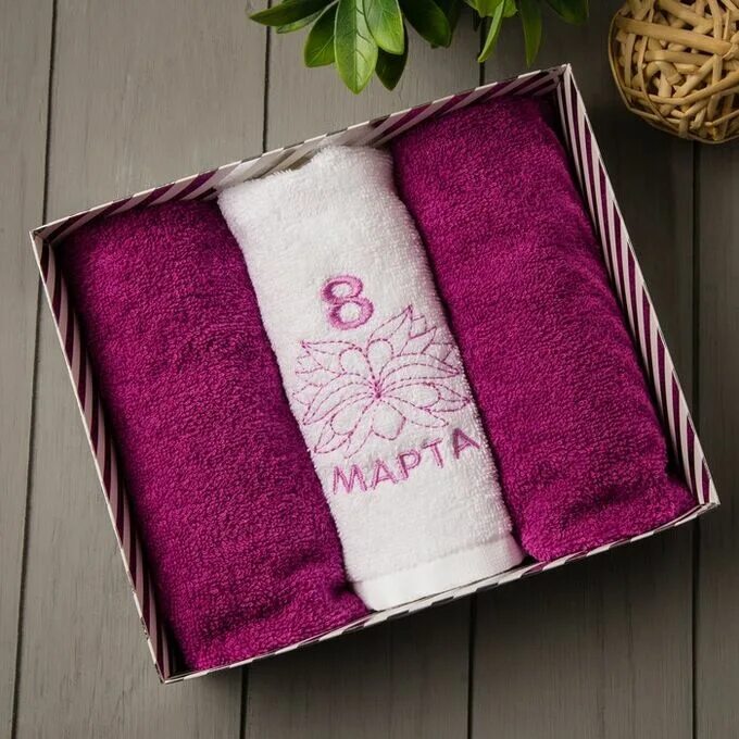 Комплект полотенец 30 60 см 420 гр 2шт Bella Lawita. Набор полотенец подарочный. Упаковка для полотенец.