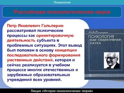 Гальперин к проблеме внимания