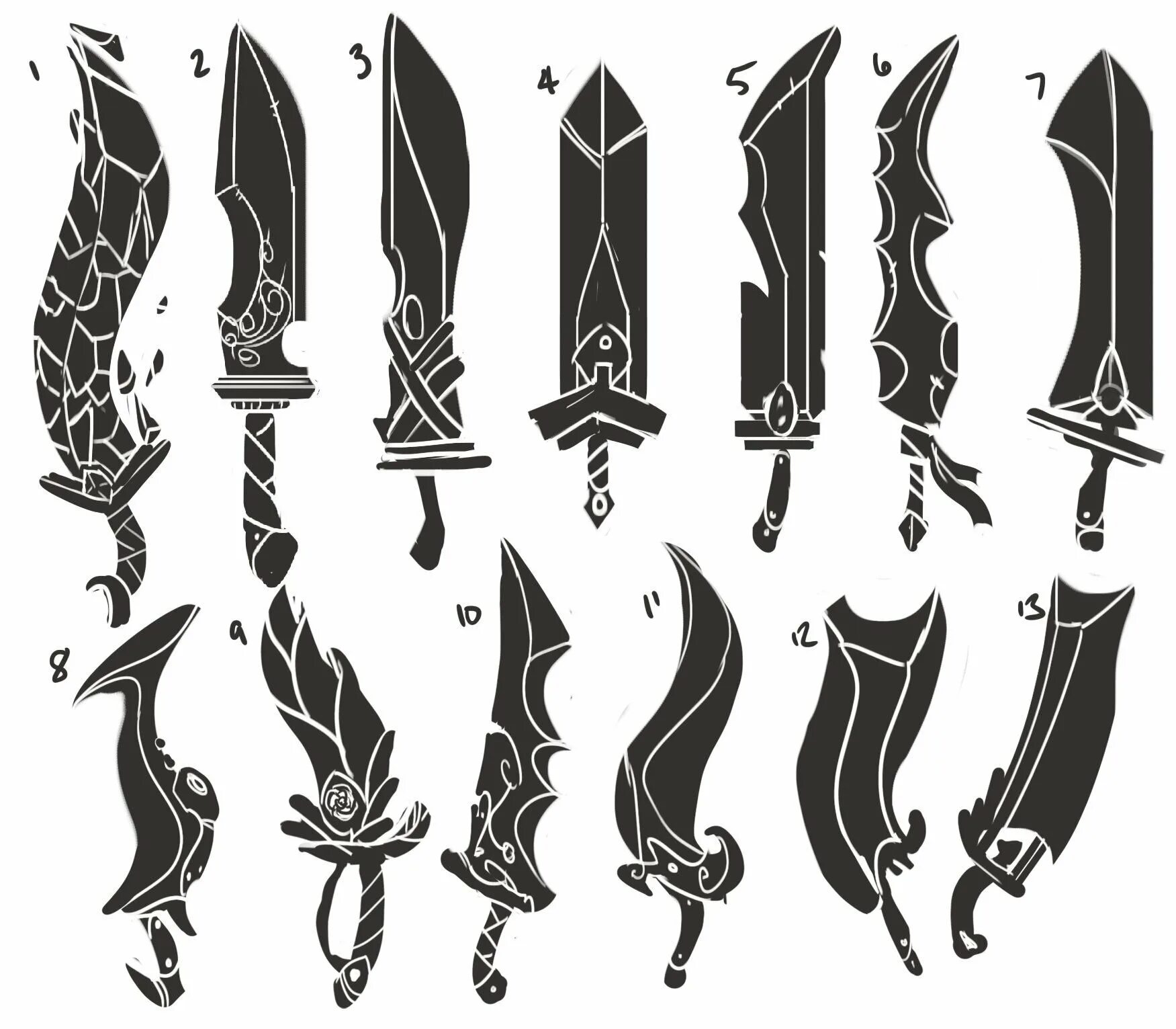 Рисунок на лезвие ножа. Скетчи холодного оружия. Эскизы ножей. Узоры на мечах. Стилизованное Холодное оружие.
