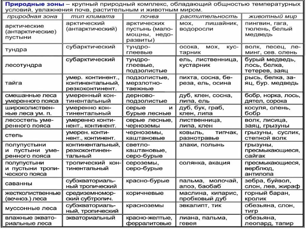 Природные зоны Арктики и Субарктики таблица. Природные зоны таблица 7 класс. Таблица характеристика природных зон. Таблица на тему природные зоны. Таблица природные зоны россии 5 класс биология