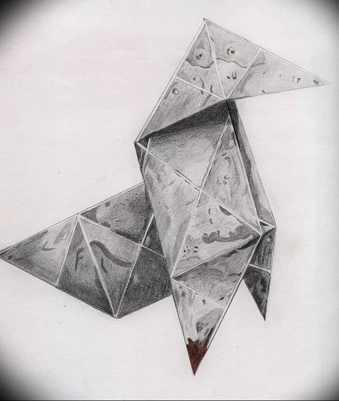 Искусство оригами. Искусство оригами рисунок. Тату оригами.