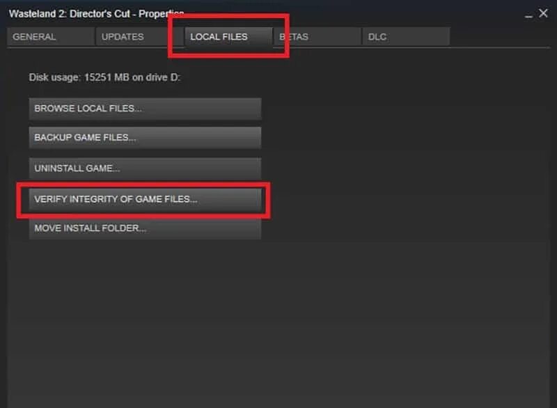 Verify the cache