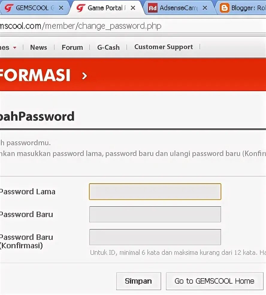 Password hint. Password hint