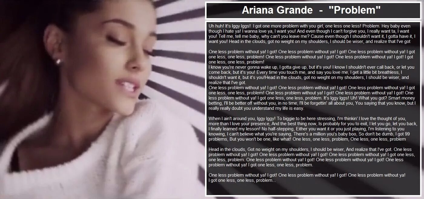 Песня do your. Problem Ariana grande текст. Строчки из песен Арианы Гранде.