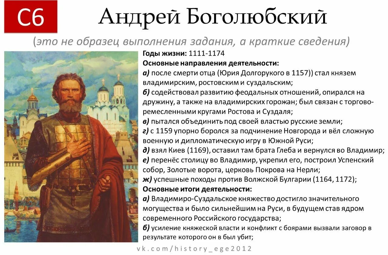 Назовите 1 любое внешнеполитическое. Правление Андрея Боголюбского во Владимире Дата. Годы правления князя Андрея Боголюбского.