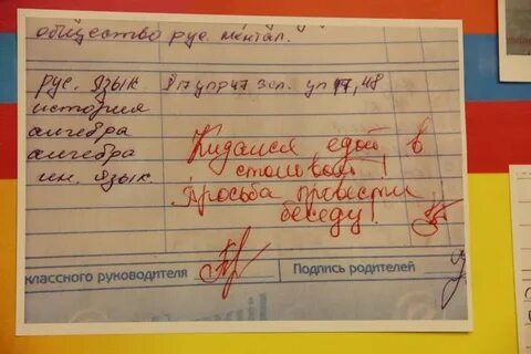 Учитель пишет в дневник
