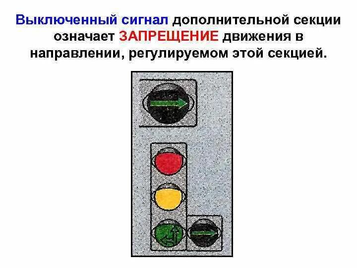 Какие разрешающие сигналы маневровых светофоров. Схема подключения дополнительной секции светофора. Сигналы светофора с доп секцией. Светофор с дополнительной секцией. Виды дополнительных секций светофора.