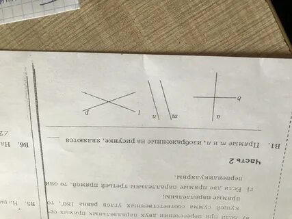Какие из прямых m n